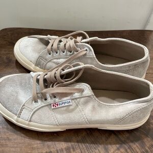 Superga Women's 2750 Blush Cream Velvet Sneakers Fantasia Collection